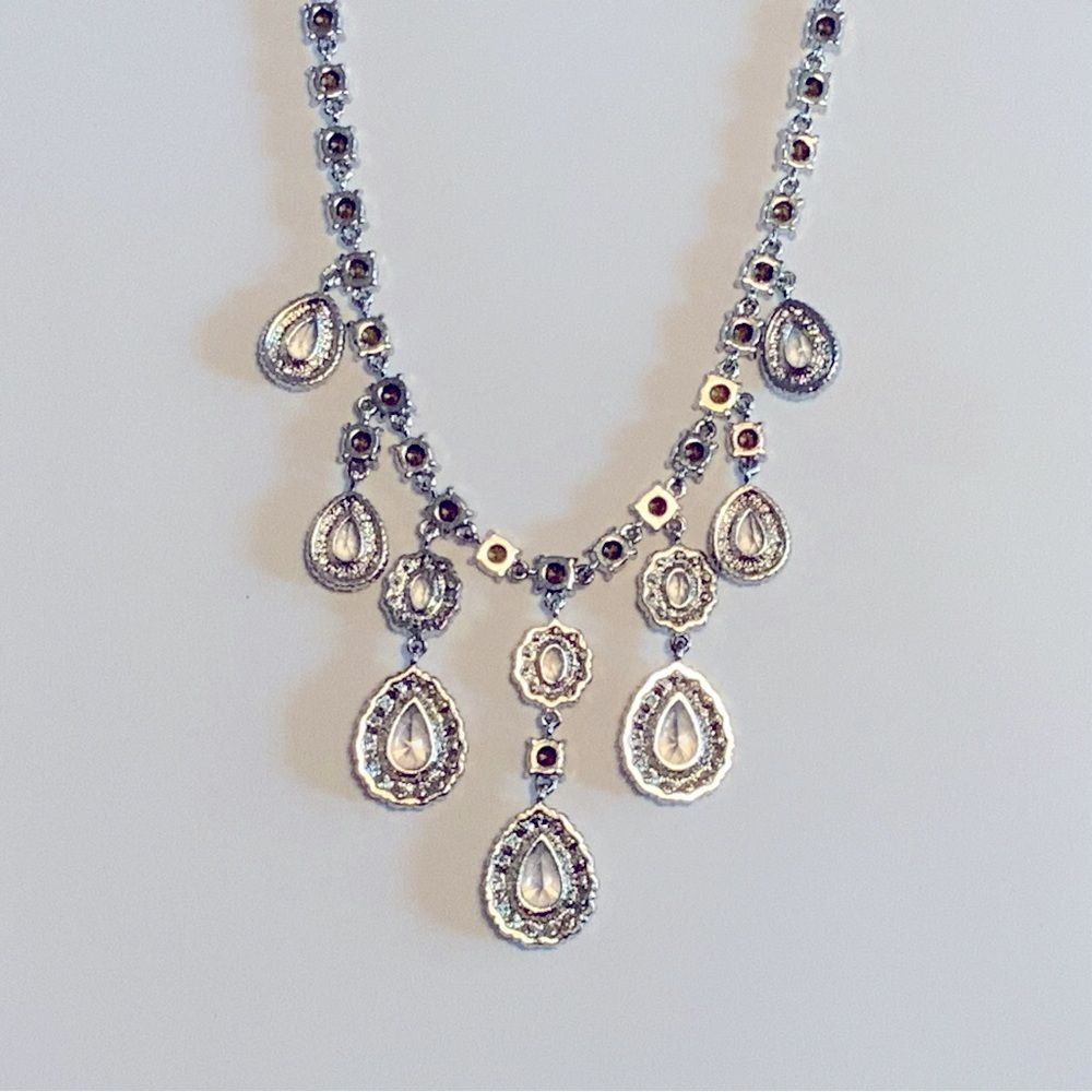Cezanne Statement Rhinestone Crystal Necklace Adj… - image 7
